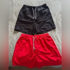 SHEIN Black and Red Swim Trunks - BUNDLE